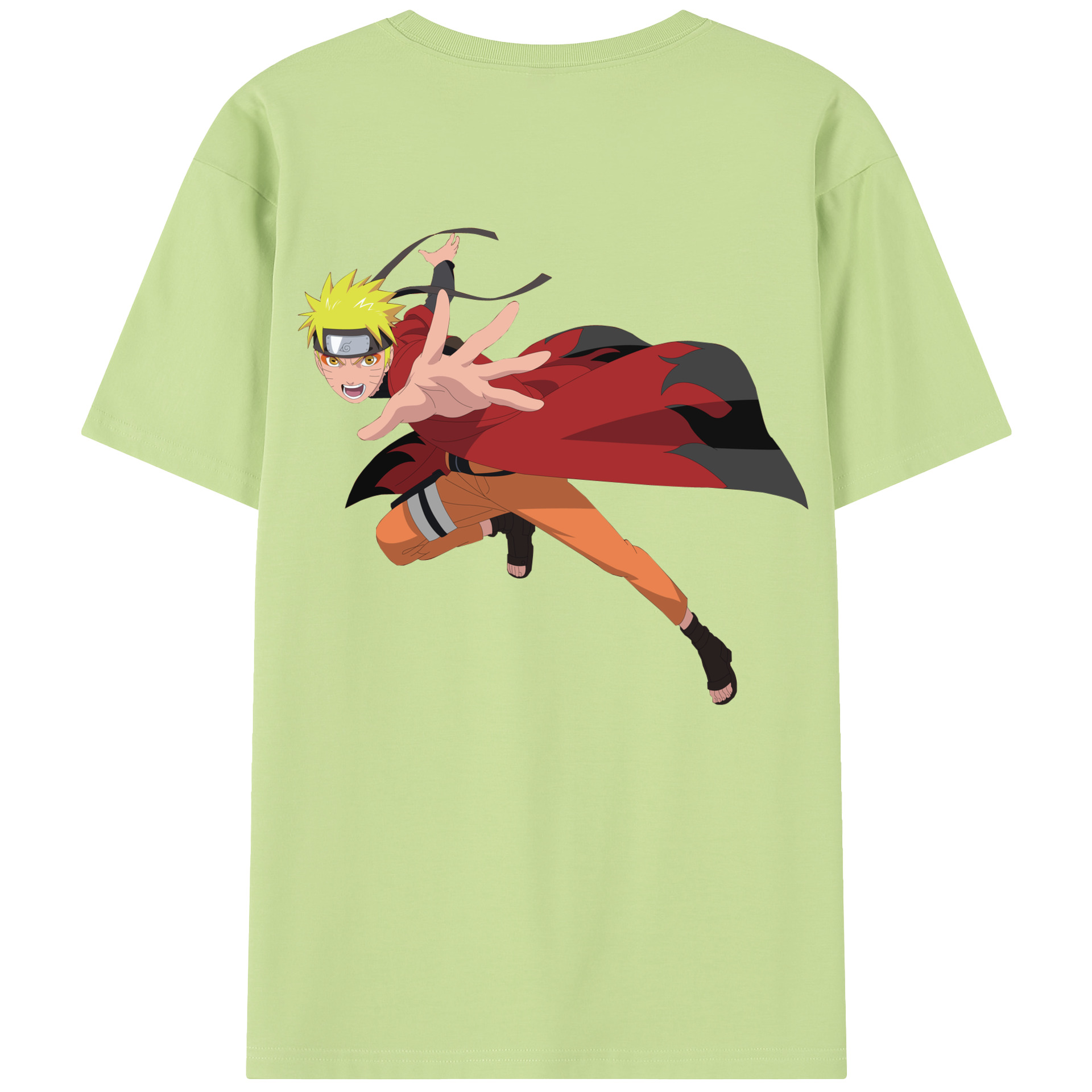 （画像用） NARUTO -ナルト- うずまき ナルト Uzumaki Naruto 綿100％半袖Tシャツ（背面プリント）